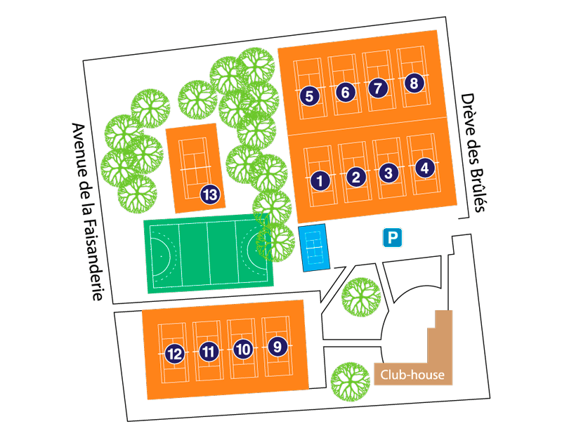 Configuration des terrains en été