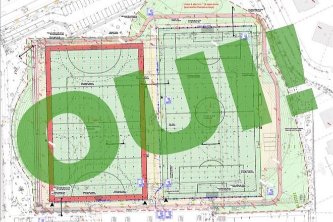Plan du deuxième terrain à Sportcity