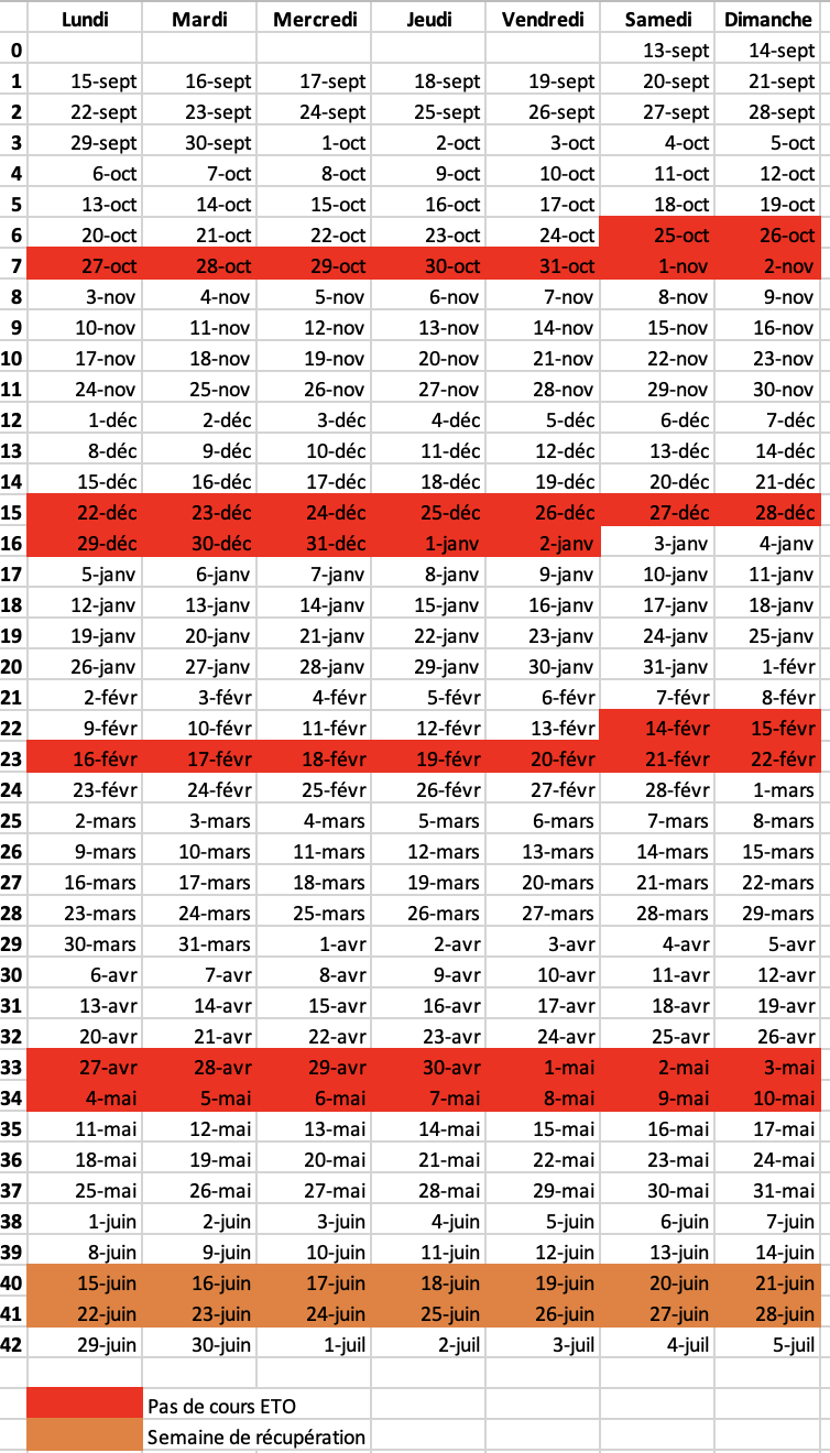 Calendrier 25-26